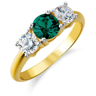 Tru Emerald Trilogy Ring
