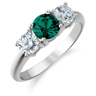 Tru Emerald Trilogy Ring