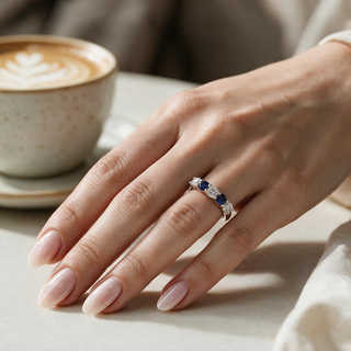 Tru Sapphire Quintet Ring