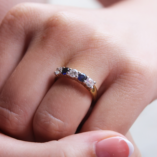 Tru Sapphire Quintet Ring