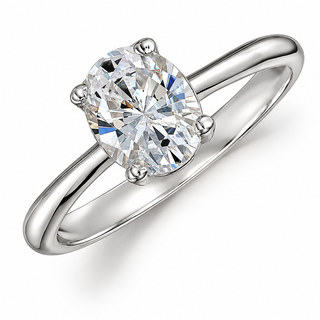2 Carat Oval Cut Solitaire Ring