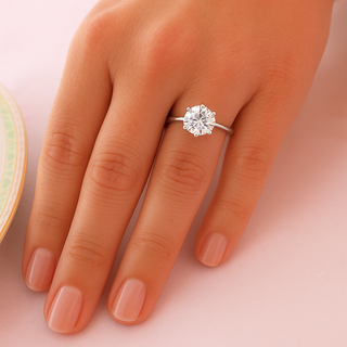 4 Carat Tiffany Style Solitaire Ring