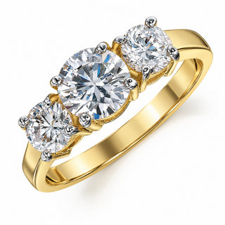 Ice White Trilogy Ring
