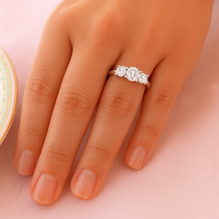 Ice White Trilogy Ring