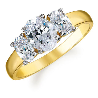 2.25 Carat Oval Trilogy Ring