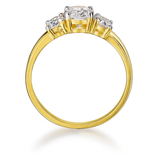 2.25 Carat Oval Trilogy Ring