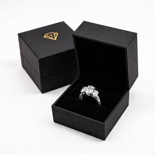 2.25 Carat Oval Trilogy Ring
