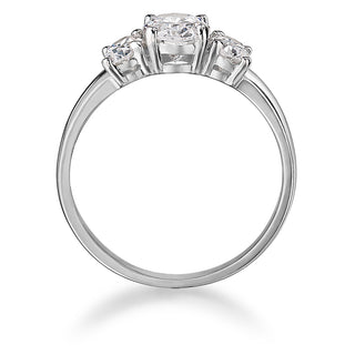 2.25 Carat Oval Trilogy Ring