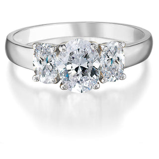 2.25 Carat Oval Trilogy Ring