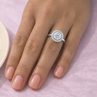 Floral Halo Filigree Ring