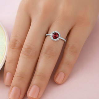 Tru Ruby Posh Halo Ring