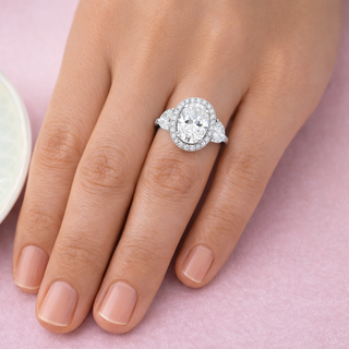 Opulent Oval Halo Ring