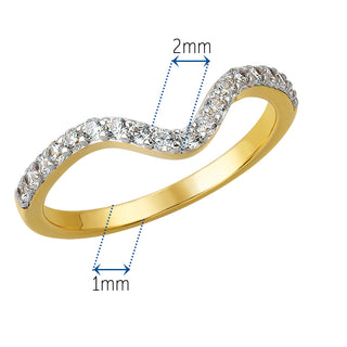 Domed Half Eternity Band
