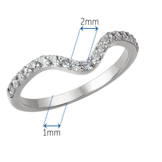 Domed Half Eternity Band