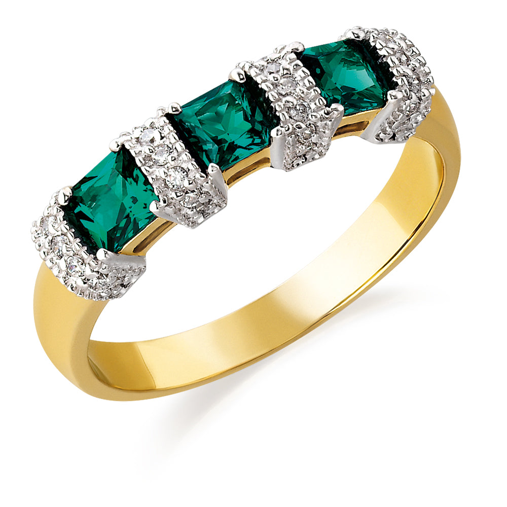 Tru-Emerald Frozen Parfait Ring