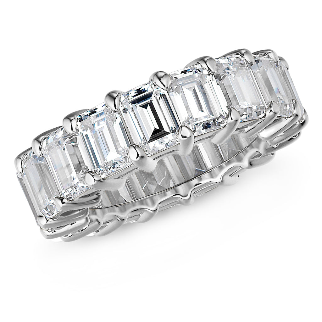 14 Carat Emerald Cut Full Eternity Band – TruDiamonds International