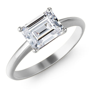 2 Carat East-West Emerald Cut Ring