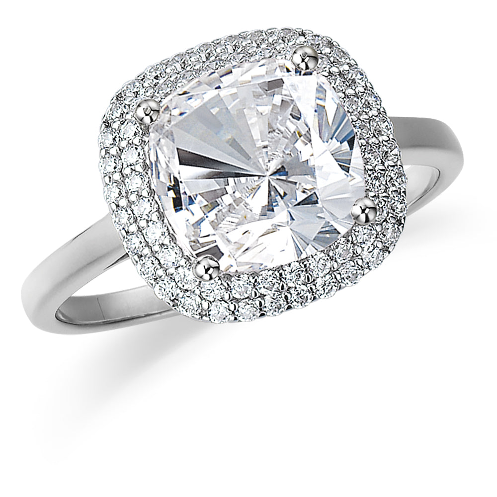 Sophia Cushion Cut Halo Ring