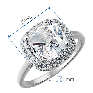 Sophia Cushion Cut Halo Ring