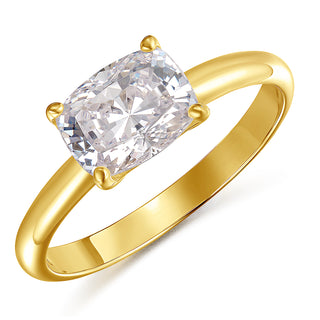 2 Carat East-West Cushion Ring
