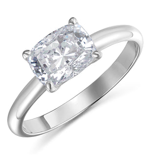 2 Carat East-West Cushion Ring