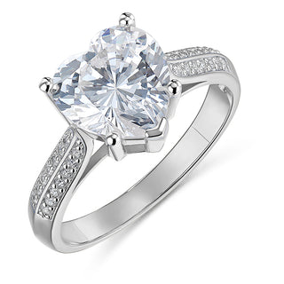 3.75 Carat Grand Accolade Heart Ring