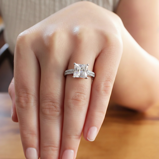 4.25 Carat Grand Accolade Princess Ring