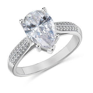 3.25 Carat Grand Accolade Pear Ring