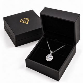 2 Carat Bezel Solitaire Pendant