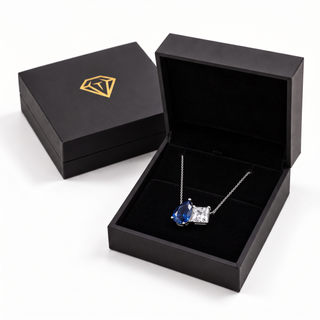 Toi et Moi Tru Sapphire and Princess Necklace