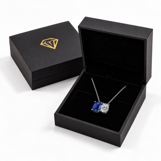 Toi et Moi Tru Sapphire and Oval Necklace