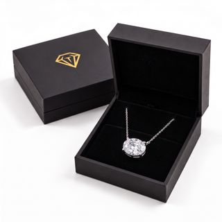 2 Carat East-West Oval Necklace