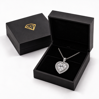 4.30 Carat Halo Heart Pendant