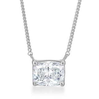 2 Carat East-West Cushion Necklace