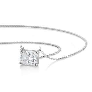 2 Carat East-West Cushion Necklace