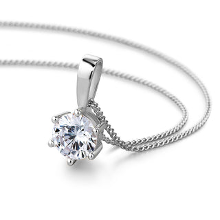 1 Carat Tiffany Style Solitaire Pendant