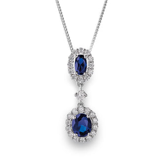 Tru-Sapphire Cluster Pendant