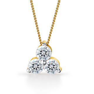 1.50 Carat Trilogy Pyramid Pendant