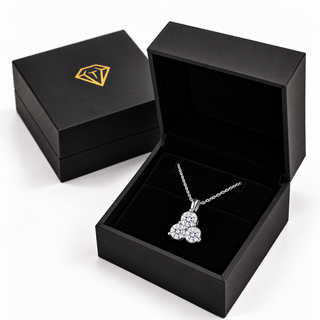 1.50 Carat Trilogy Pyramid Pendant