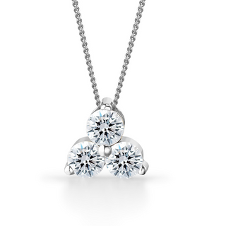 1.50 Carat Trilogy Pyramid Pendant