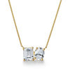 Toi et Moi Oval and Emerald Cut Necklace