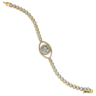 Tru-Diamonds Double Halo Tennis Bracelet