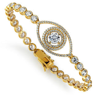 Tru-Diamonds Double Halo Tennis Bracelet