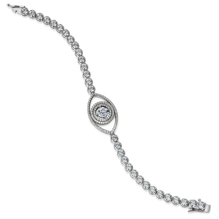 Tru-Diamonds Double Halo Tennis Bracelet