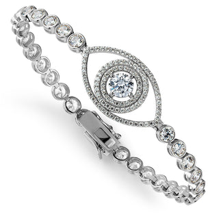 Tru-Diamonds Double Halo Tennis Bracelet