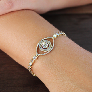 Tru-Diamonds Double Halo Tennis Bracelet