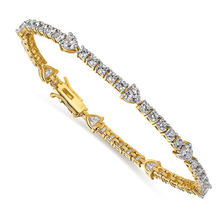 Ribbon And Hearts Bracelet