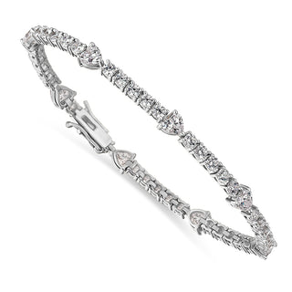 Ribbon And Hearts Bracelet