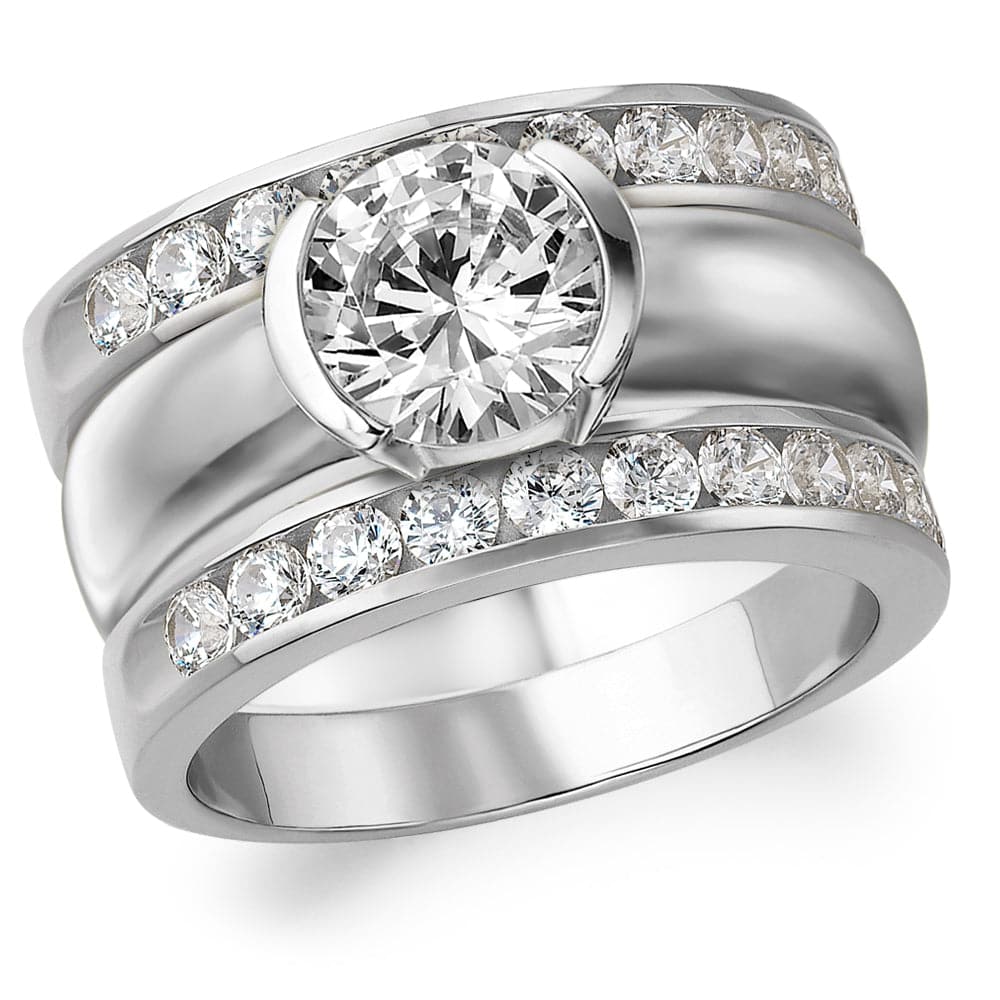 Budding Solitaire Ring Set