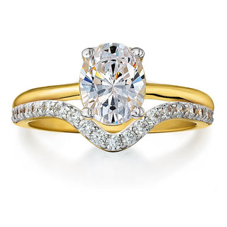 Oval Cut Solitaire Ring Set